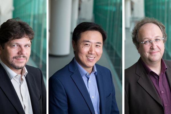 Faculty portraits of DaXun Zhang, Guillaume Sutre, Gergely Ittzés